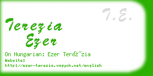 terezia ezer business card